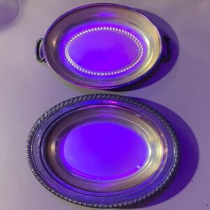 Silver Oval Serving Dishes